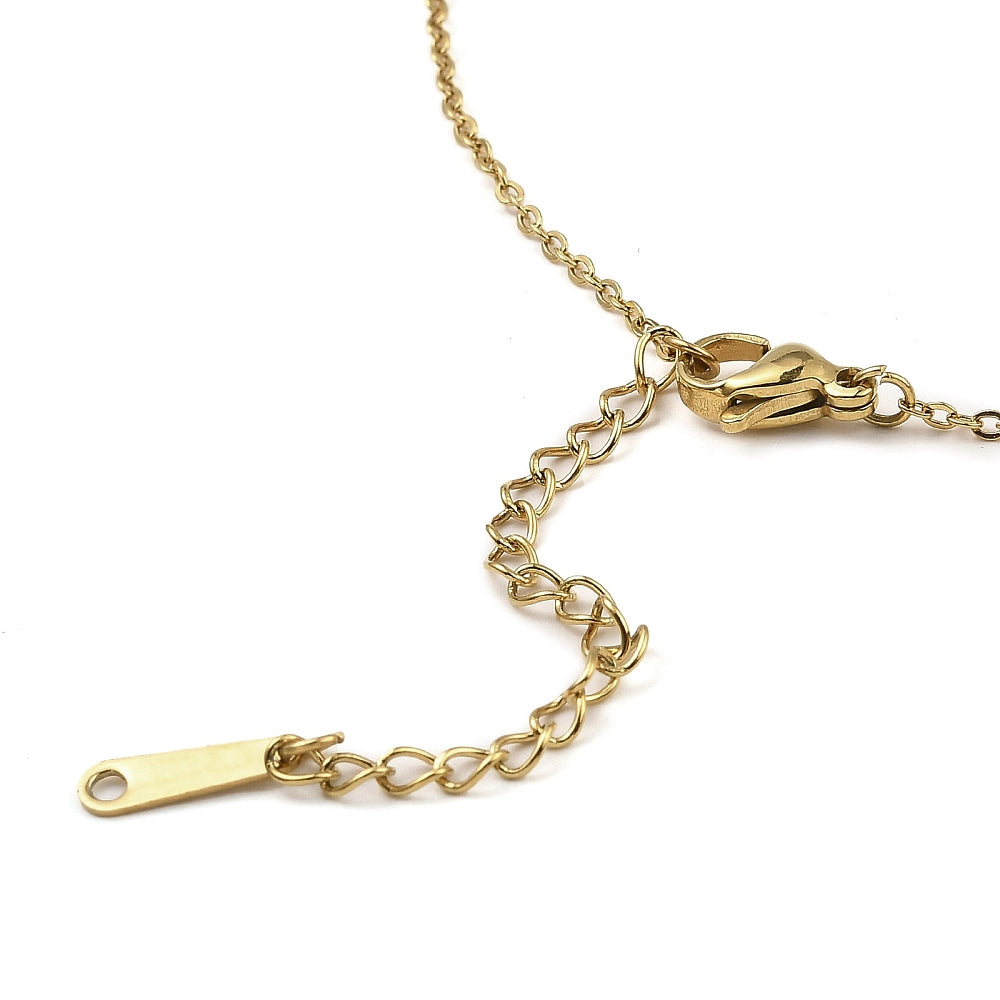 Butterfly Necklace - Gold Plated with Zirconia- Colors Variety