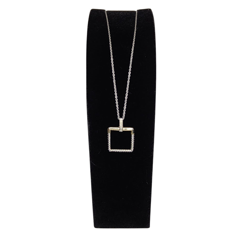 Urban Edge - Two-Tone Square Link Necklace