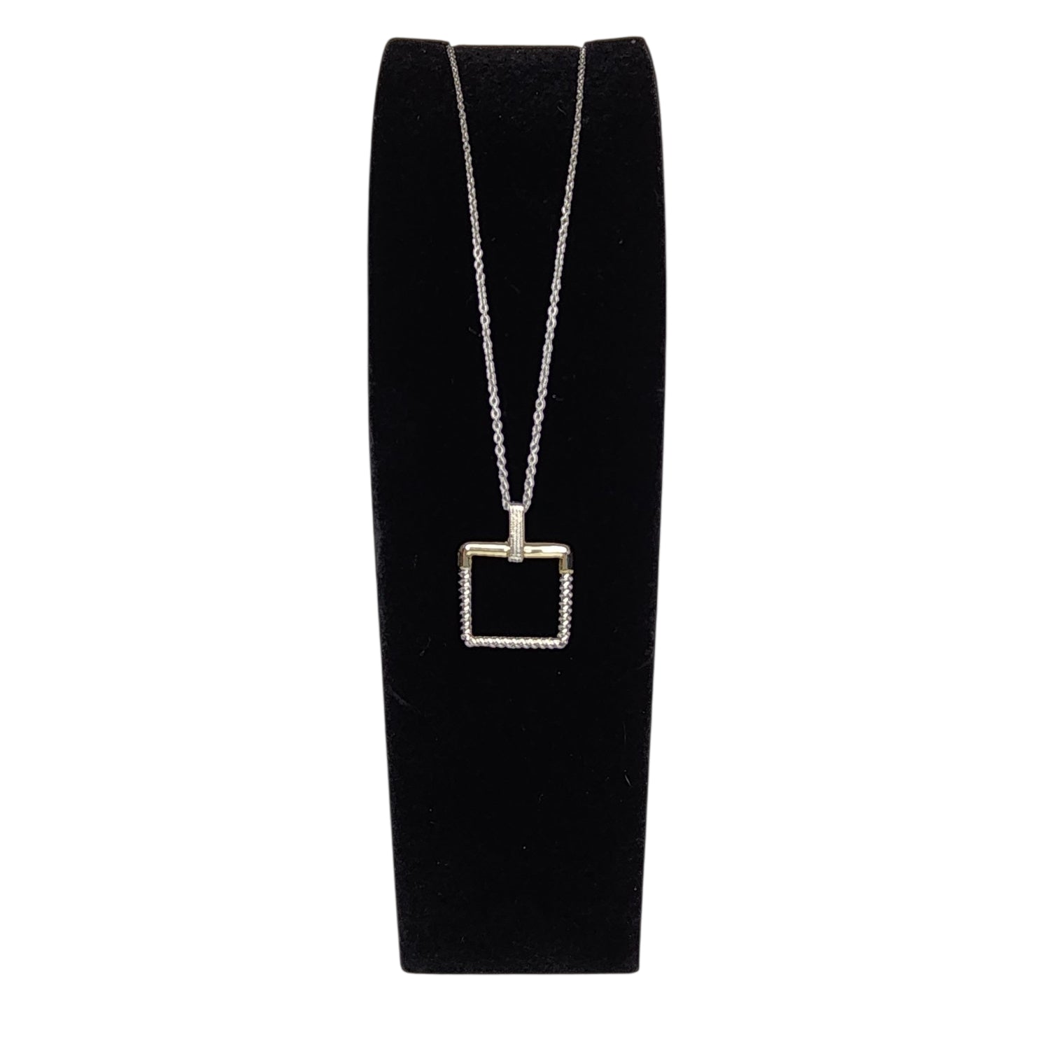 Urban Edge - Two-Tone Square Link Necklace
