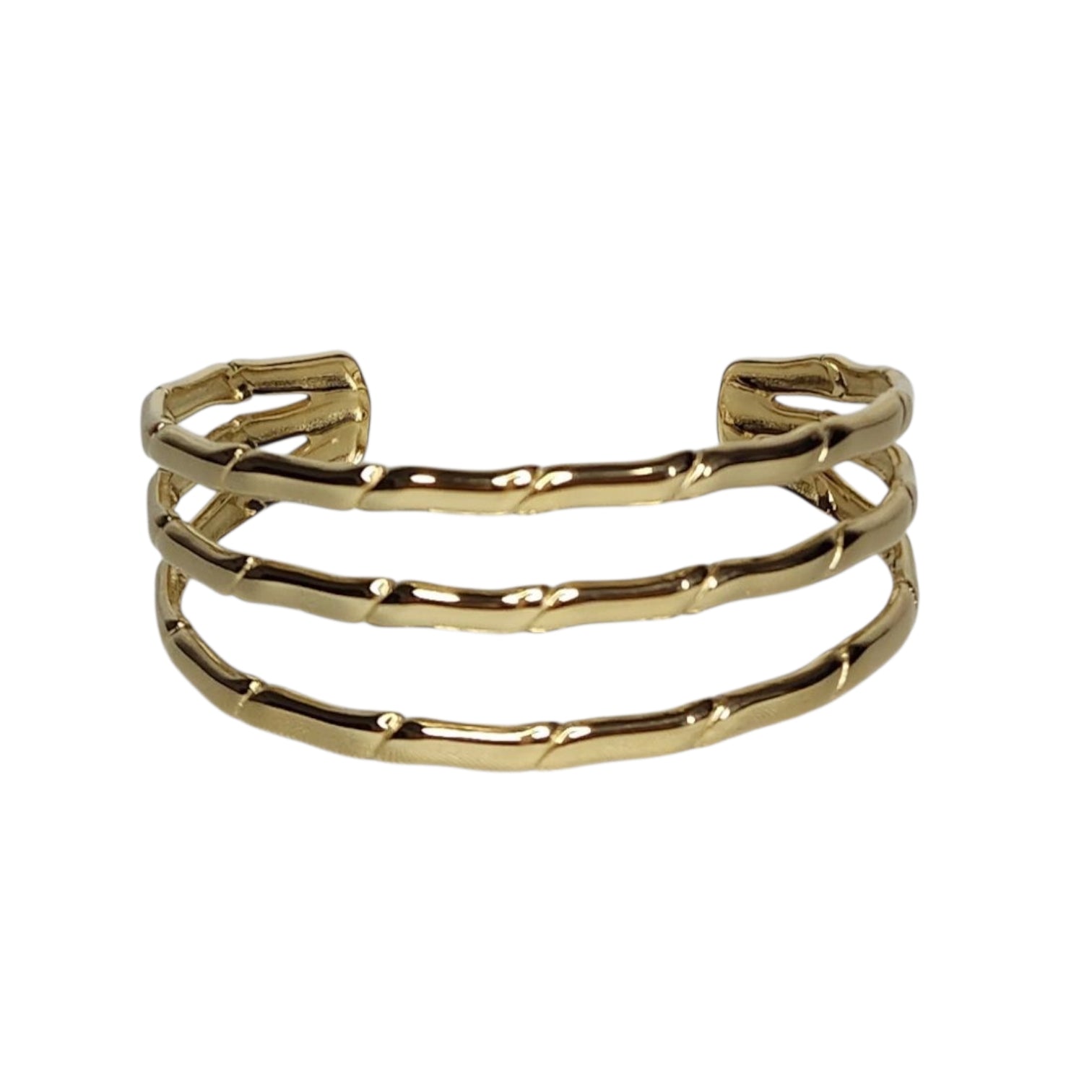 Bella Cuff Bracelet - Stainless Steel - 18K Gold Plated