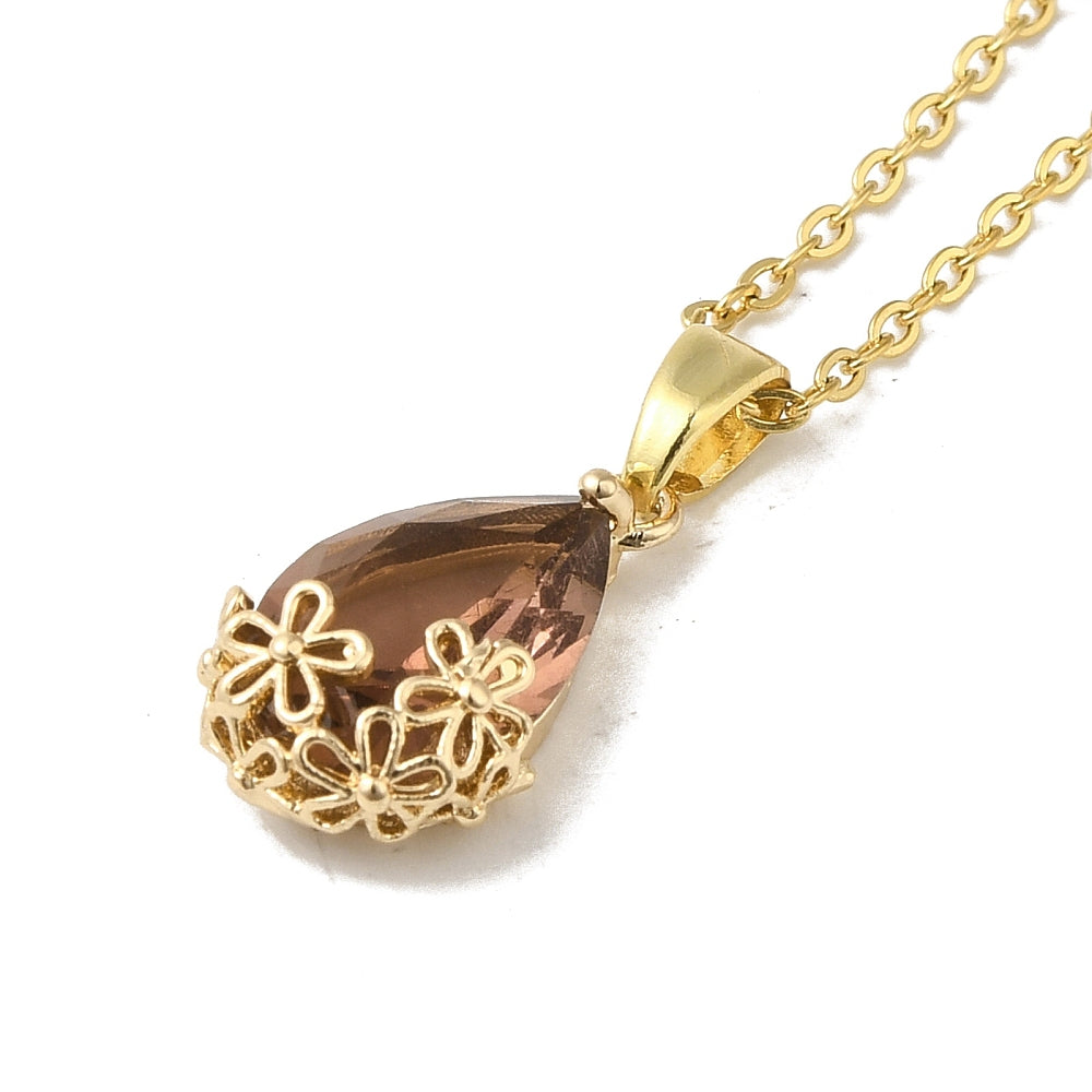 Teardrop Necklace - Stainless Steel- Colors Variety